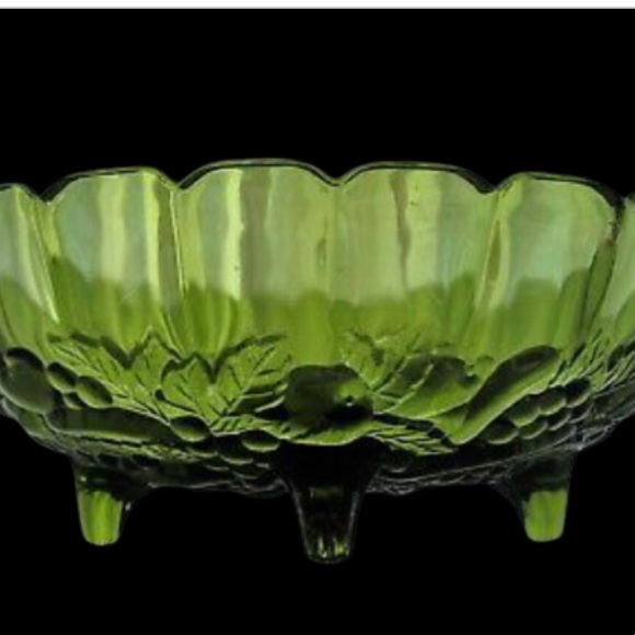 Large Oval Indiana Glass Footed Bowl - Picture 6 of 7